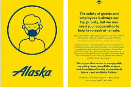 Авиакомпания Alaska Airlines начала выдавать пассажирам штрафные карточки
