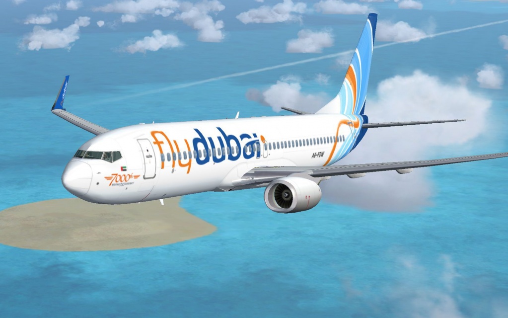 Самолет авиакомпании Flydubai 