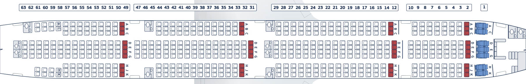 Boeing 777 расположение