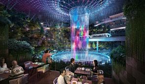 В аэропорту Сингапура появится настоящий водопад